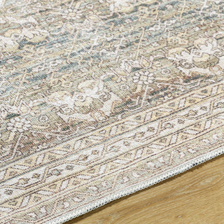 Livabliss Amelie AML-2404 Medium Green Machine Washable Area Rug Detail