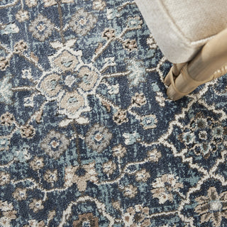 Nourison American Manor AMR01 Blue/Ivory Area Rug by Kathy Ireland Corner Image