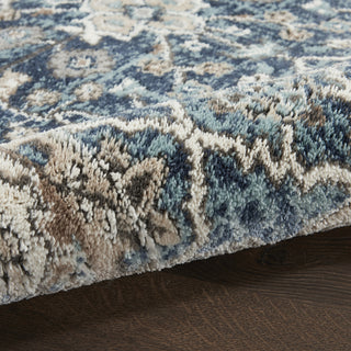 Nourison American Manor AMR01 Blue/Ivory Area Rug by Kathy Ireland Corner Image