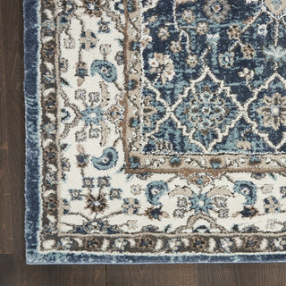 Nourison American Manor AMR01 Blue/Ivory Area Rug by Kathy Ireland Detail Image