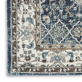 Nourison American Manor AMR01 Blue/Ivory Area Rug by Kathy Ireland Texture Image