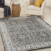 Nourison American Manor AMR01 Grey/Ivory Area Rug by Kathy Ireland Corner Image
