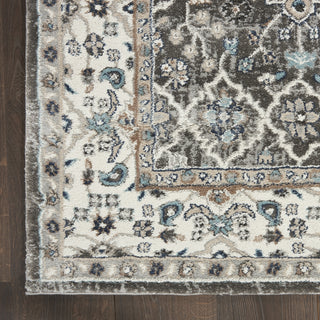 Nourison American Manor AMR01 Grey/Ivory Area Rug by Kathy Ireland Detail Image