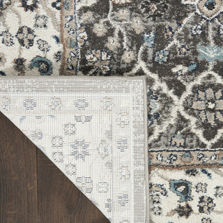 Nourison American Manor AMR01 Grey/Ivory Area Rug by Kathy Ireland Corner Image