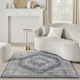 Nourison American Manor AMR02 Blue Area Rug Room Image Feature