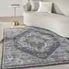 Nourison American Manor AMR02 Blue Area Rug Corner Image