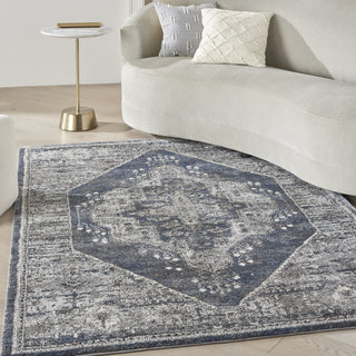 Nourison American Manor AMR02 Blue Area Rug Corner Image