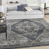 Nourison American Manor AMR02 Blue Area Rug Corner Image
