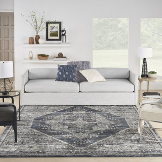 Nourison American Manor AMR02 Blue Area Rug Room Image Feature