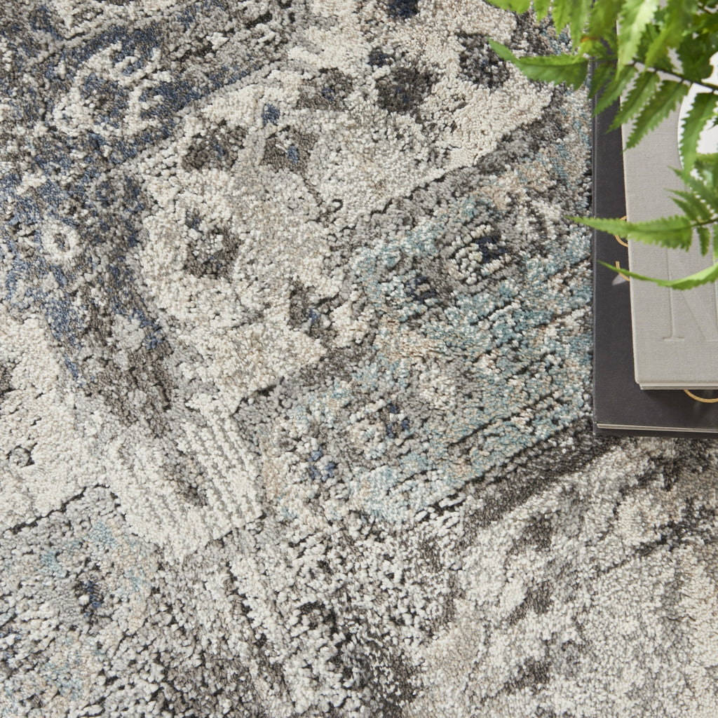 Nourison American Manor AMR02 Grey Area Rug Corner Image