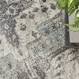 Nourison American Manor AMR02 Grey Area Rug Corner Image