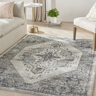 Nourison American Manor AMR02 Grey Area Rug Corner Image