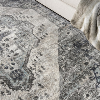 Nourison American Manor AMR02 Grey Area Rug Corner Image