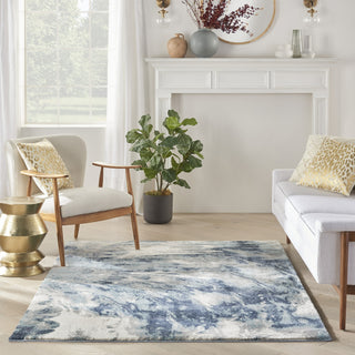 Nourison American Manor AMR03 Blue/Ivory Area Rug by Kathy Ireland Room Image Feature