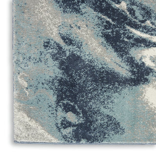 Nourison American Manor AMR03 Blue/Ivory Area Rug by Kathy Ireland Texture Image