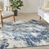 Nourison American Manor AMR03 Blue/Ivory Area Rug by Kathy Ireland Corner Image
