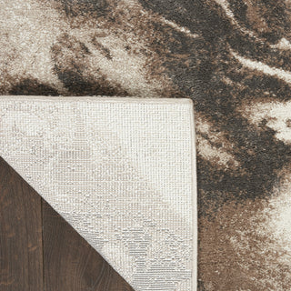Nourison American Manor AMR03 Iv/Mocha Area Rug by Kathy Ireland Corner Image