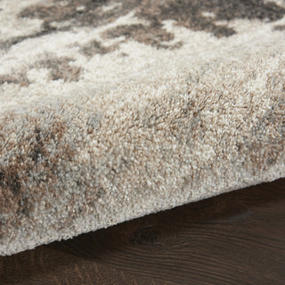 Nourison American Manor AMR04 Iv/Mocha Area Rug by Kathy Ireland Corner Image