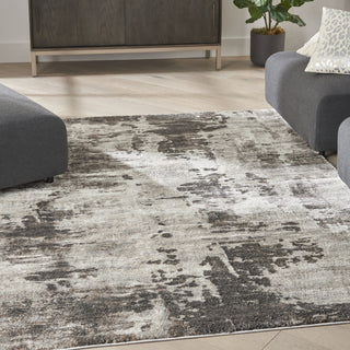 Nourison American Manor AMR04 Iv/Mocha Area Rug by Kathy Ireland Corner Image