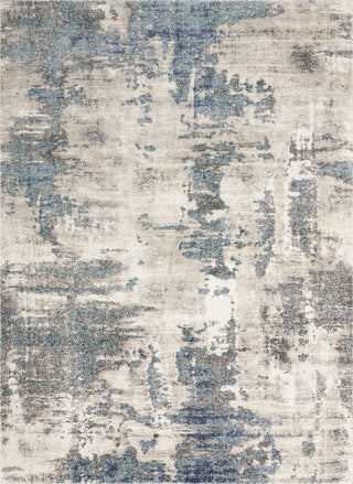 Nourison American Manor AMR04 Ivory Blue Area Rug by Kathy Ireland Detail Image