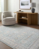 Livabliss Amir AMR-2304 Powder Blue Machine Washable Area Rug Room Scene
