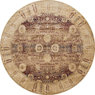 Loloi Anastasia AF-09 Red / Gold Area Rug Round Image