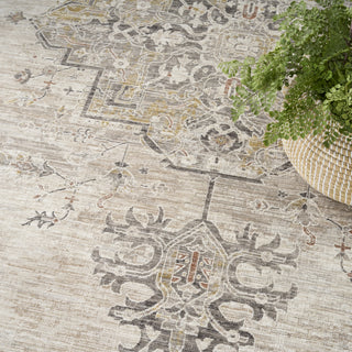 Nourison Antique Fusion ANF01 Ivory Charcoal Area Rug Texture Image