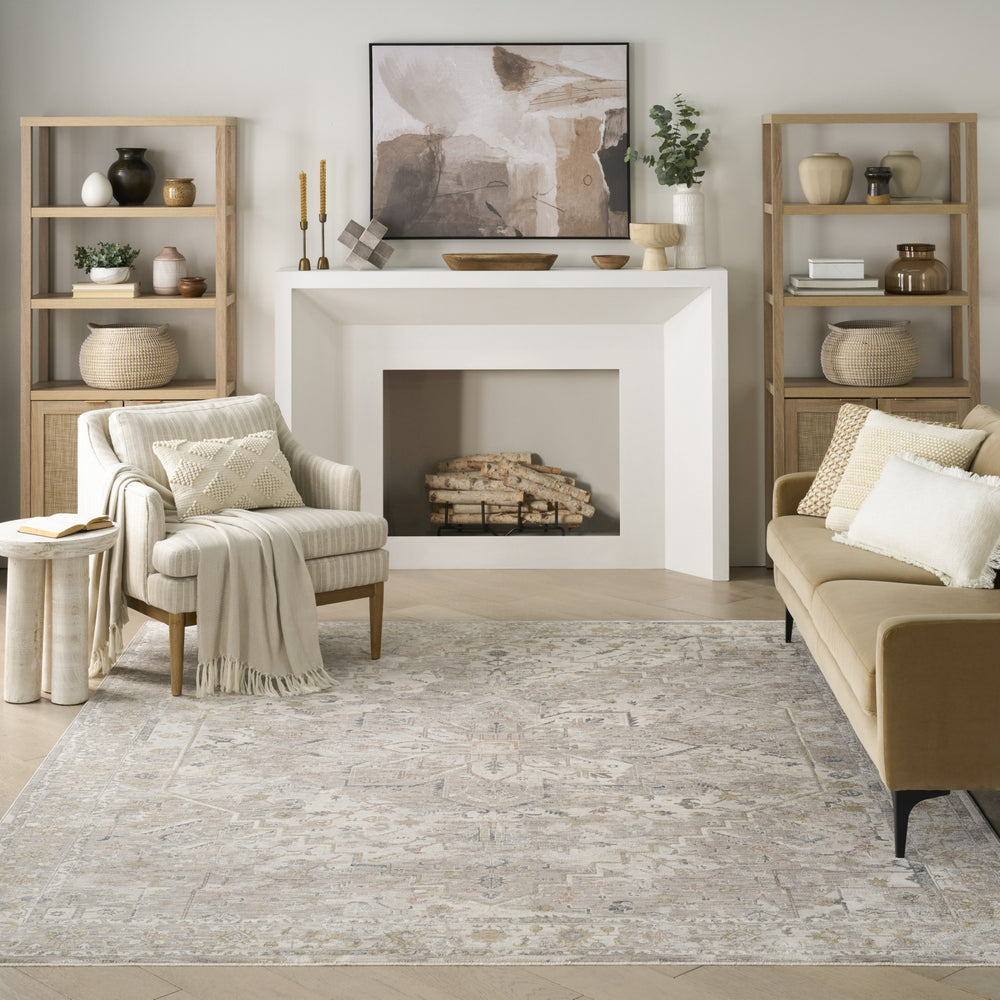 Nourison Antique Fusion ANF02 Ivory Multicolor Area Rug Room Scene Feature