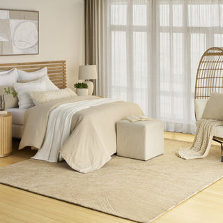 Nourison Pure Angles ANG01 Camel Area Rug by DKNY Corner Image