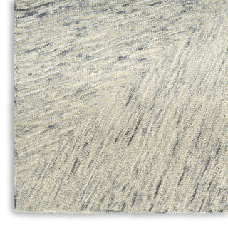 Nourison Pure Angles ANG01 Grey Area Rug by DKNY Corner Image
