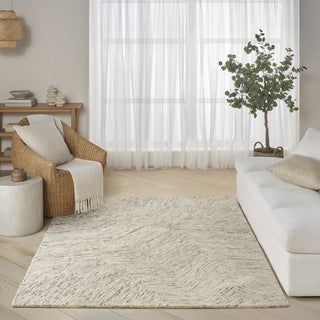 Nourison Pure Angles ANG01 Grey Area Rug by DKNY Swatch Image