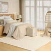 Nourison Pure Angles ANG01 Ivory Area Rug by DKNY Corner Image