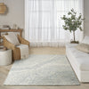 Nourison Pure Angles ANG01 Ivory Blue Area Rug by DKNY Swatch Image