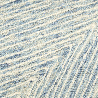 Nourison Pure Angles ANG01 Ivory Blue Area Rug by DKNY Corner Image