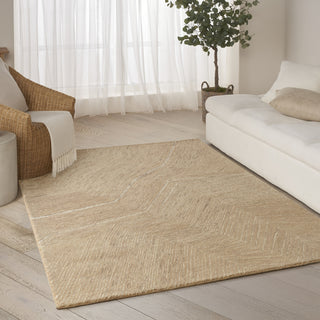 Nourison Pure Angles ANG01 Camel Area Rug by DKNY Corner Image