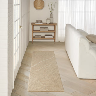Nourison Pure Angles ANG01 Camel Area Rug by DKNY Corner Image