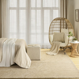 Nourison Pure Angles ANG01 Camel Area Rug by DKNY Room Image Feature