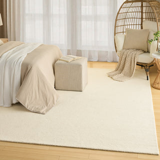 Nourison Pure Angles ANG01 Ivory Area Rug by DKNY Corner Image