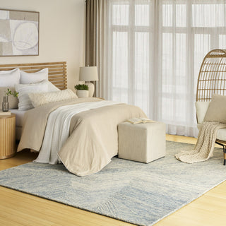 Nourison Pure Angles ANG01 Ivory Area Rug by DKNY Room Image Feature