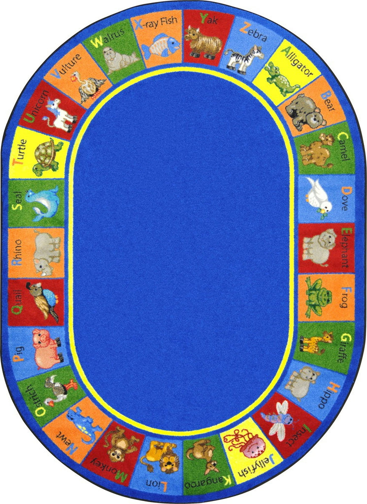 Joy Carpets Kid Essentials Animal Phonics Multi Area Rug