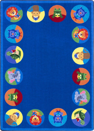 Joy Carpets Kid Essentials Animal Readers Multi Area Rug