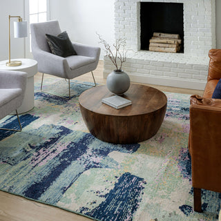 Karastan Paradigm Annora Blue Area Rug Room Scene Featured 