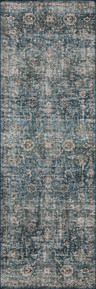 Loloi Anniston ANS-02 Lagoon / Natural Machine Washable Area Rug Runner Image