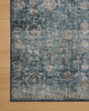 Loloi II Anniston ANS-02 Lagoon / Natural Machine Washable Area Rug Corner Image