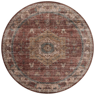 Loloi Anniston ANS-04 Spice / Multi Machine Washable Area Rug Round Image