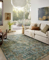 Loloi II Anniston ANS-05 Lagoon / Multi Machine Washable Area Rug Lifestyle Image