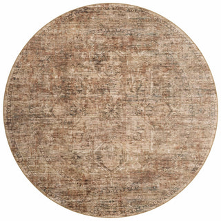 Loloi Anniston ANS-06 Clay / Charcoal Machine Washable Area Rug Round Image