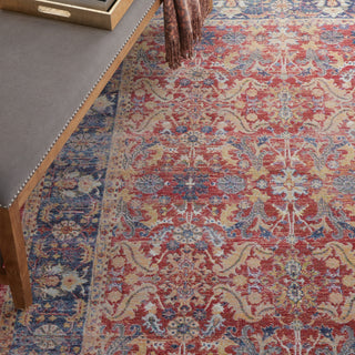 Nourison Ankara Global ANR02 Red Area Rug Corner Image