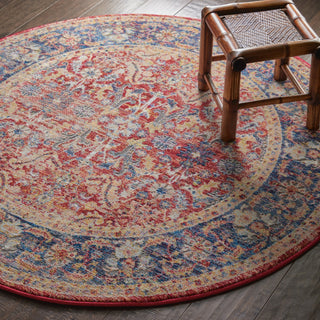 Nourison Ankara Global ANR02 Red Area Rug Corner Image