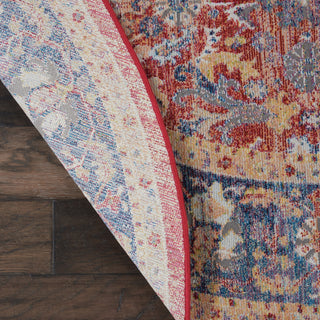 Nourison Ankara Global ANR02 Red Area Rug Corner Image